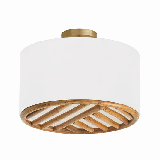 Capital Lighting - 247431MA - Three Light Semi-Flush Mount - Soleil - Matte Brass