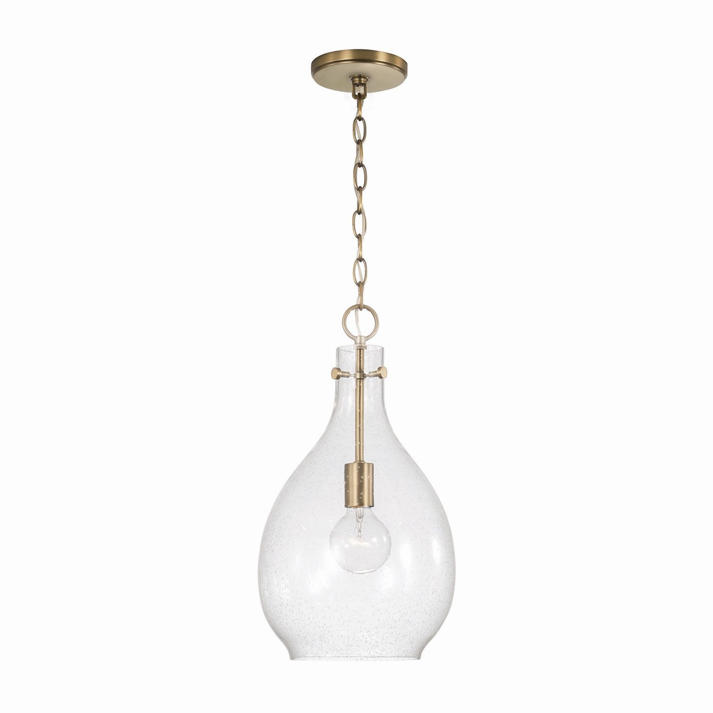 Capital Lighting - 349011AD - One Light Pendant - Brentwood - Aged Brass