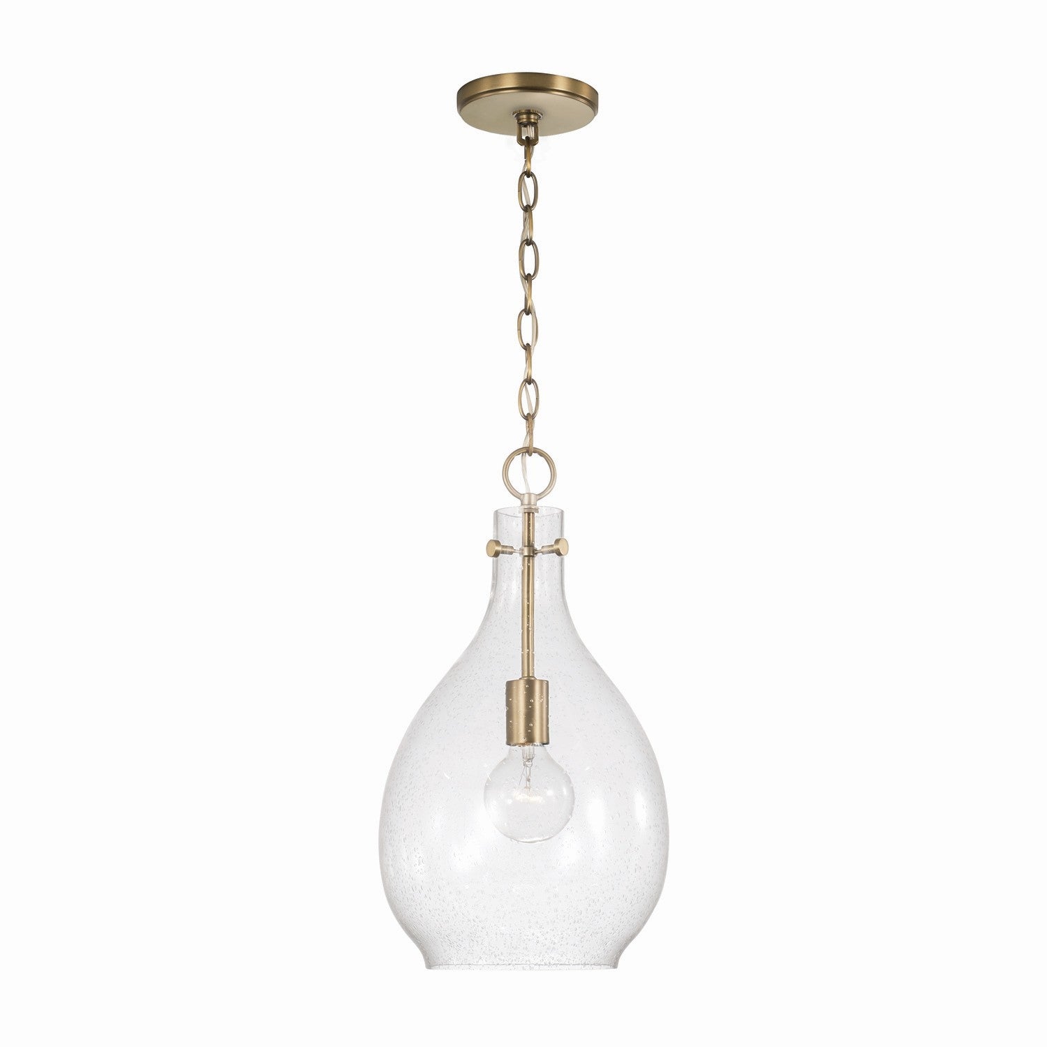 Capital Lighting - 349011AD - One Light Pendant - Brentwood - Aged Brass