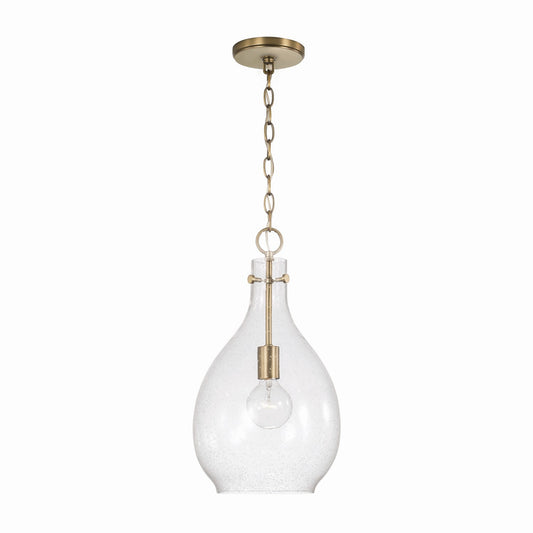 Capital Lighting - 349011AD - One Light Pendant - Brentwood - Aged Brass