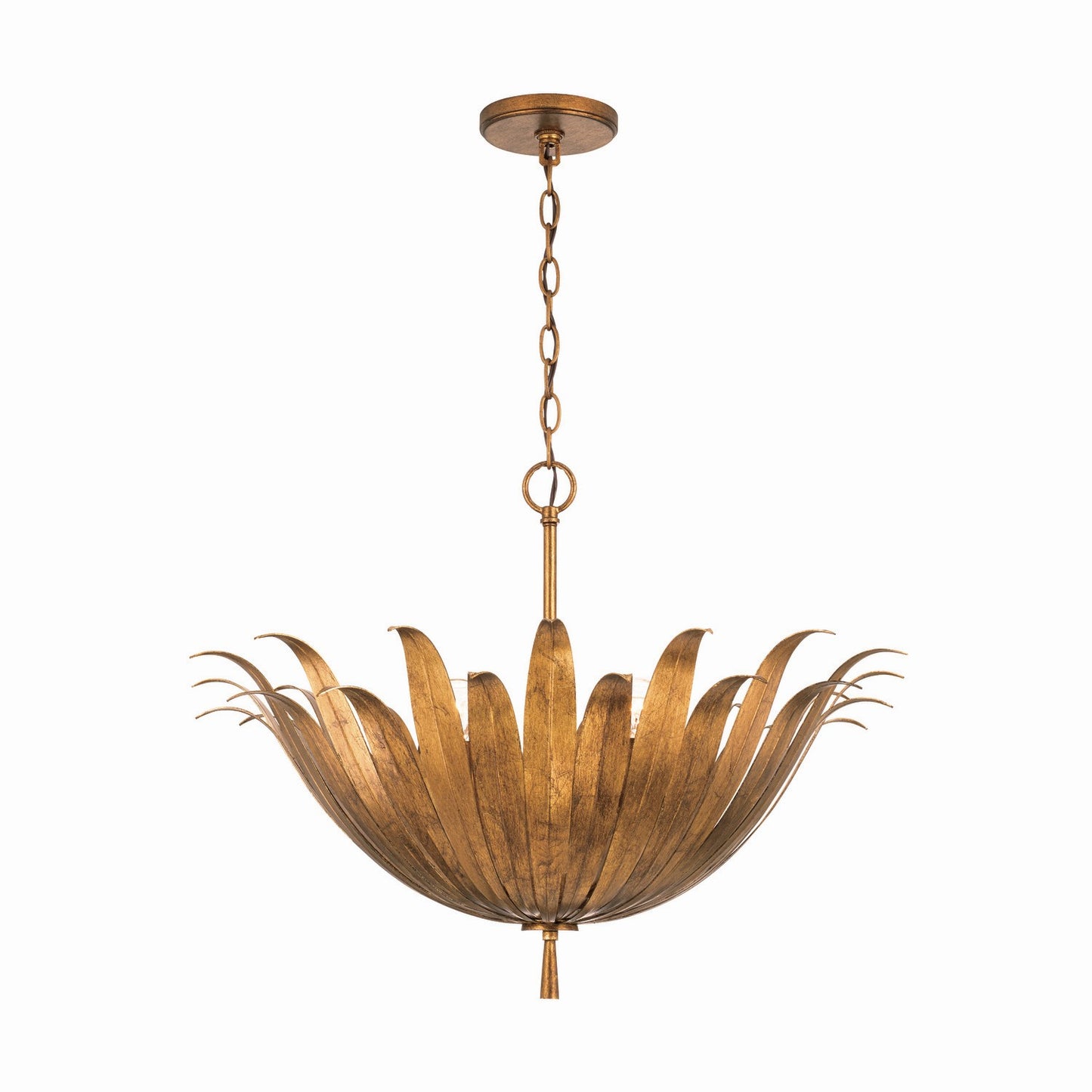 Capital Lighting - 349541AG - Four Light Pendant - Eden - Antique Gold