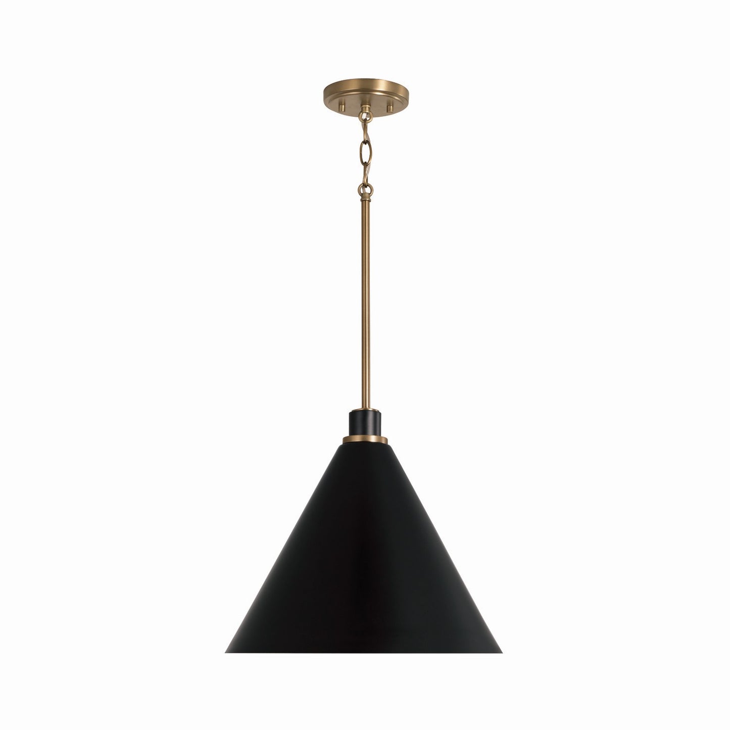 Capital Lighting - 350112AB - One Light Pendant - Bradley - Aged Brass and Black