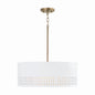 Capital Lighting - 350233AW - Three Light Pendant - Dash - Aged Brass and White