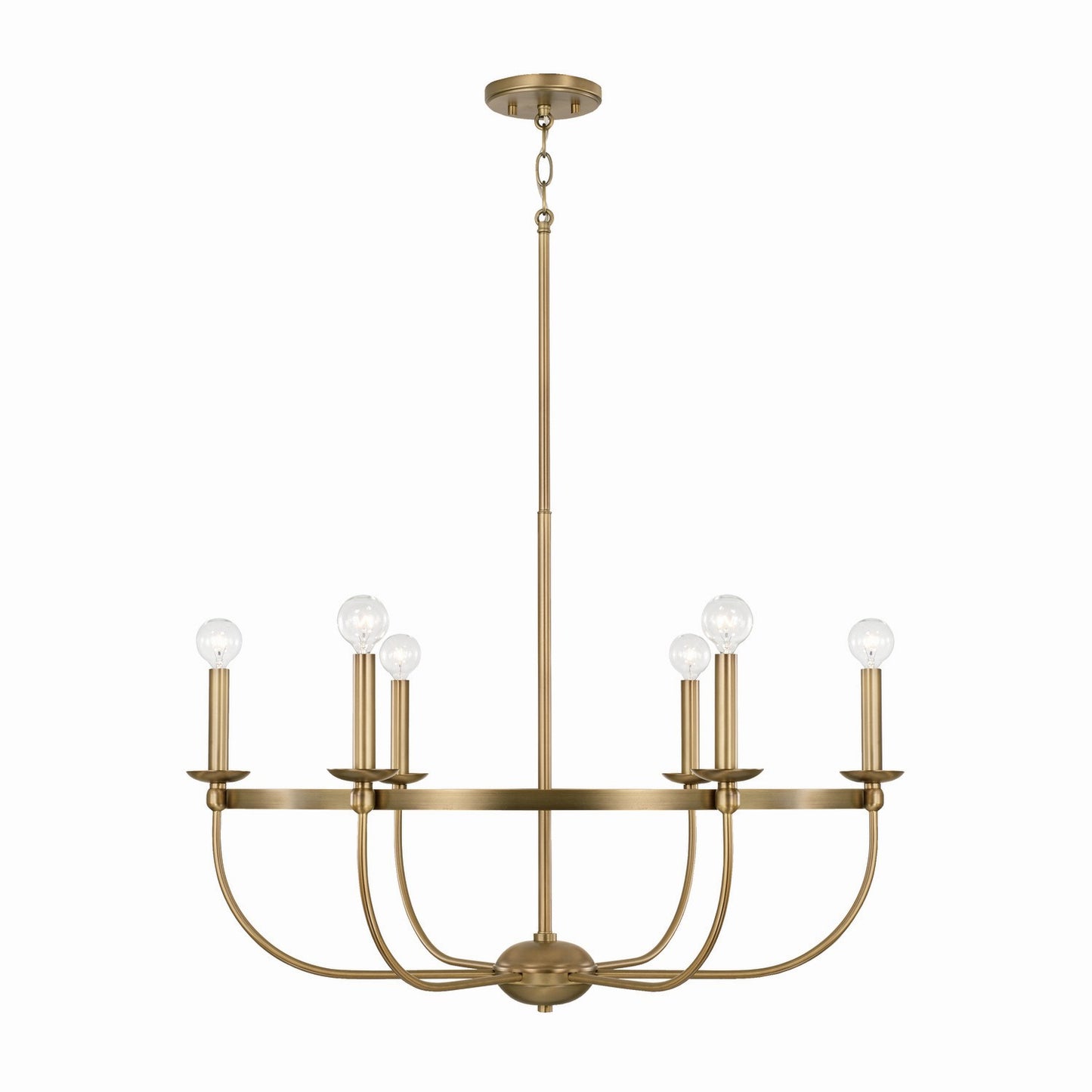 Capital Lighting - 425161AD - Six Light Chandelier - Rylann - Aged Brass