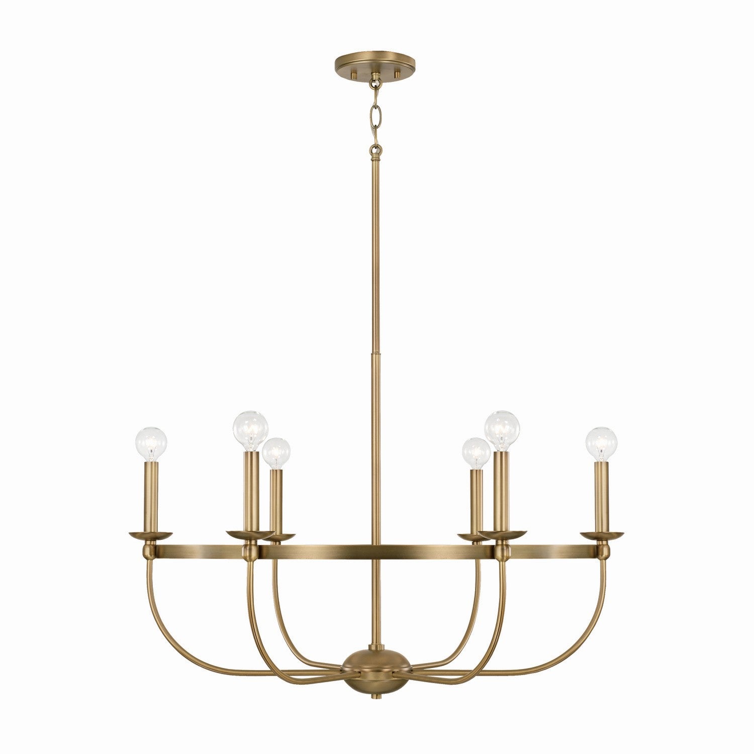 Capital Lighting - 425161AD - Six Light Chandelier - Rylann - Aged Brass