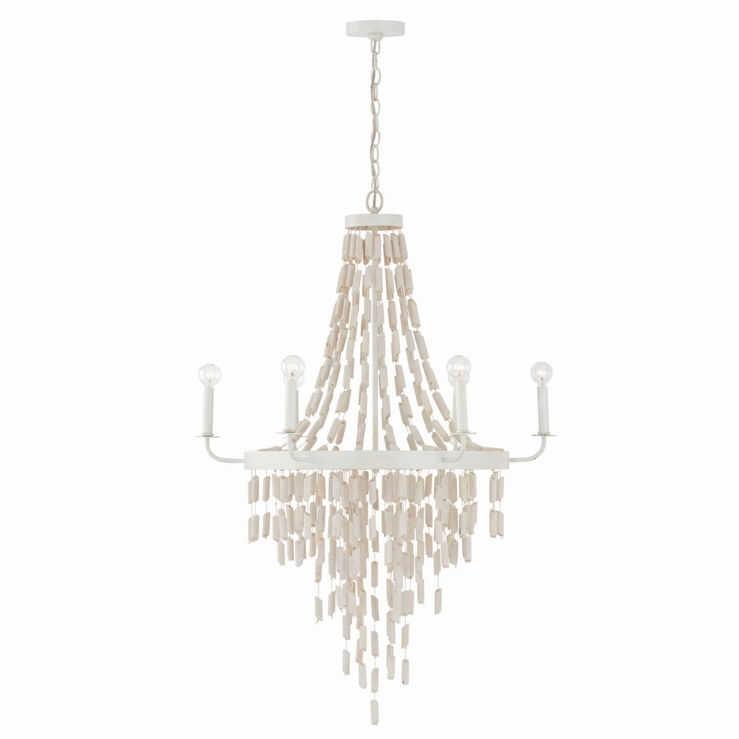 Capital Lighting - 447761OW - Six Light Chandelier - Carissa - Organic White