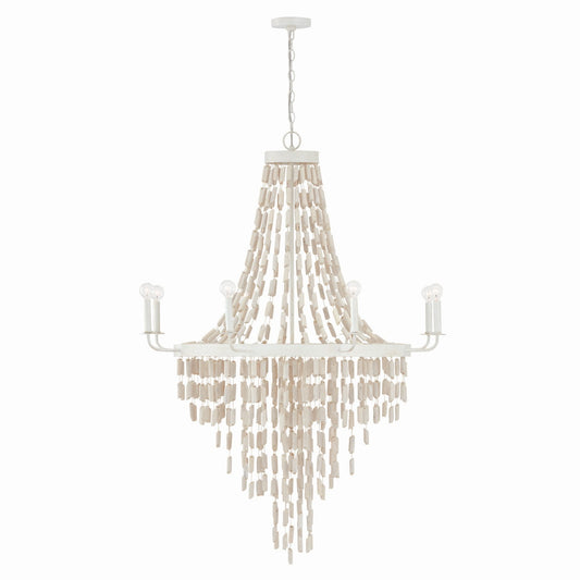 Capital Lighting - 447782OW - Eight Light Chandelier - Carissa - Organic White