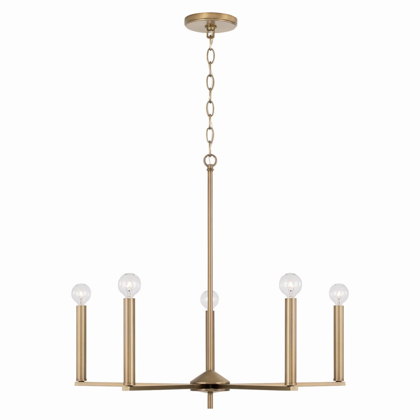 Capital Lighting - 448651AD - Five Light Chandelier - Portman - Aged Brass