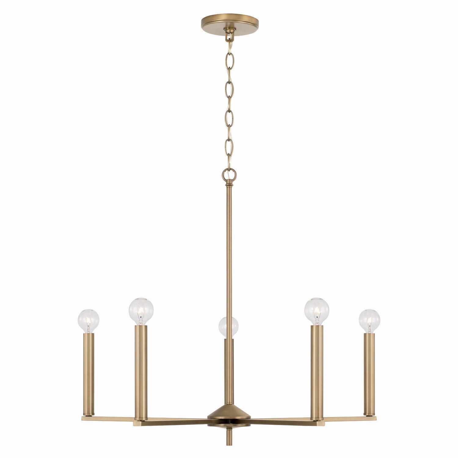 Capital Lighting - 448651AD - Five Light Chandelier - Portman - Aged Brass