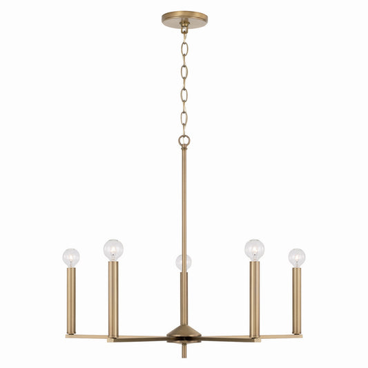 Capital Lighting - 448651AD - Five Light Chandelier - Portman - Aged Brass