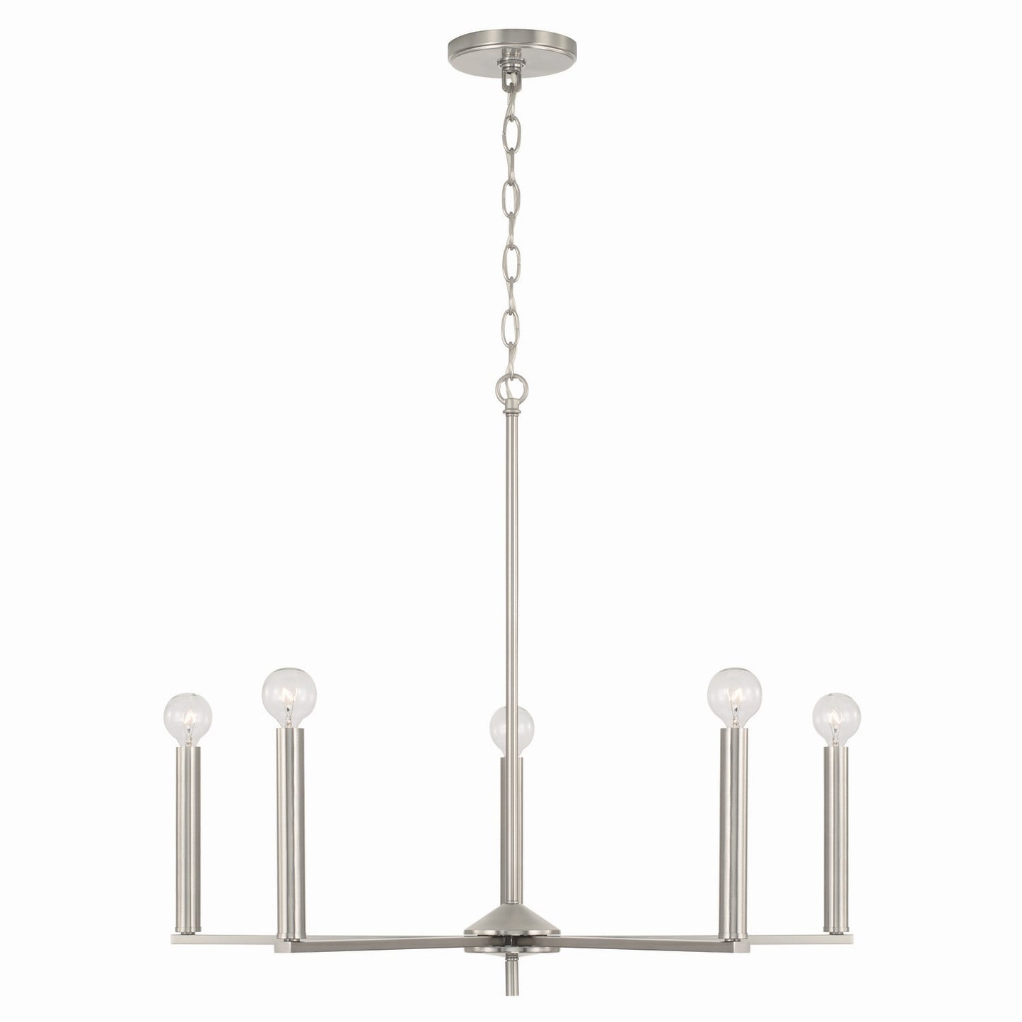 Capital Lighting - 448651BN - Five Light Chandelier - Portman - Brushed Nickel