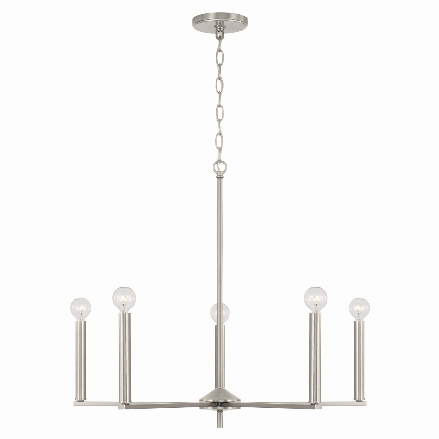 Capital Lighting - 448651BN - Five Light Chandelier - Portman - Brushed Nickel