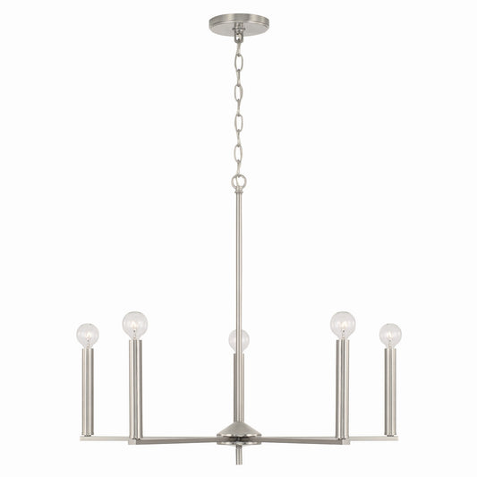 Capital Lighting - 448651BN - Five Light Chandelier - Portman - Brushed Nickel