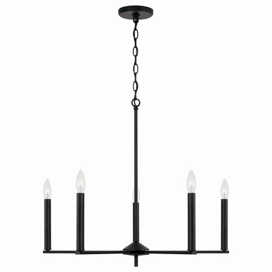 Capital Lighting - 448651MB - Five Light Chandelier - Portman - Matte Black