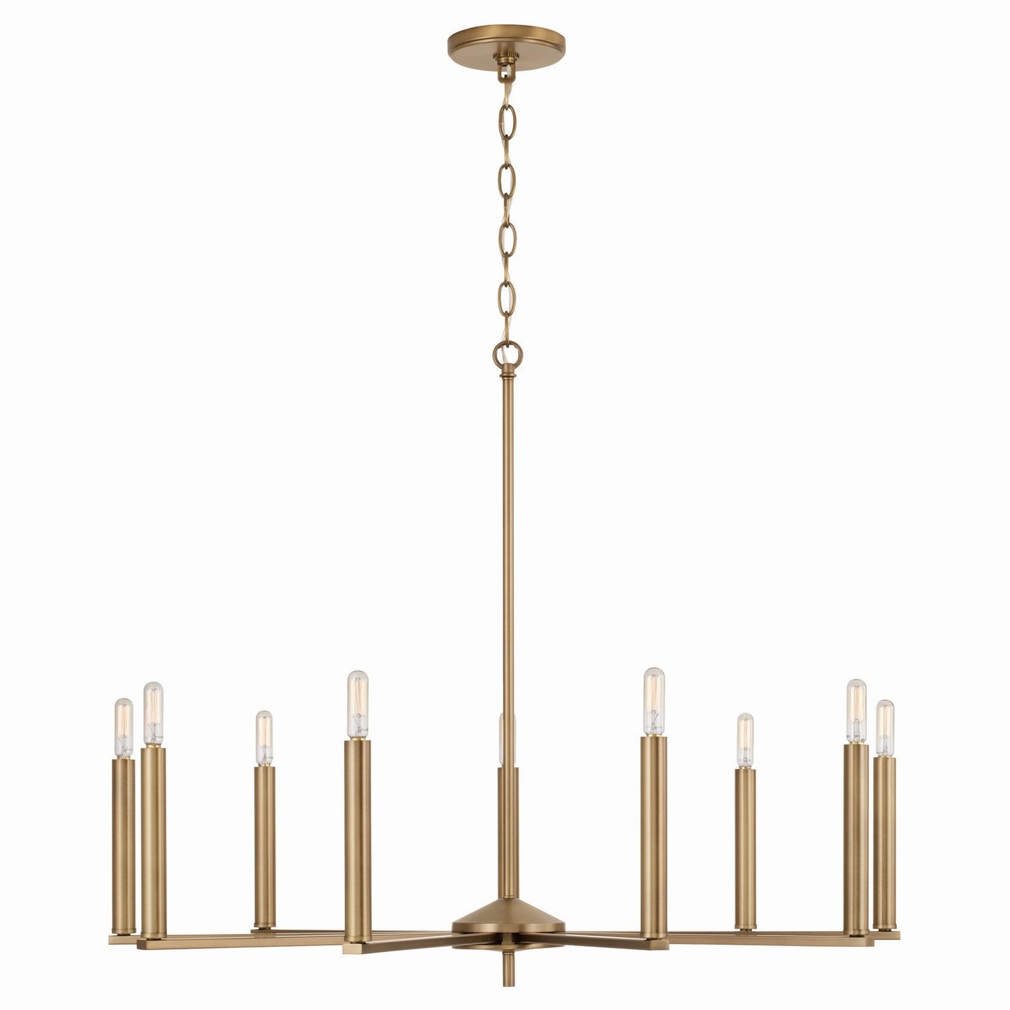 Capital Lighting - 448691AD - Nine Light Chandelier - Portman - Aged Brass