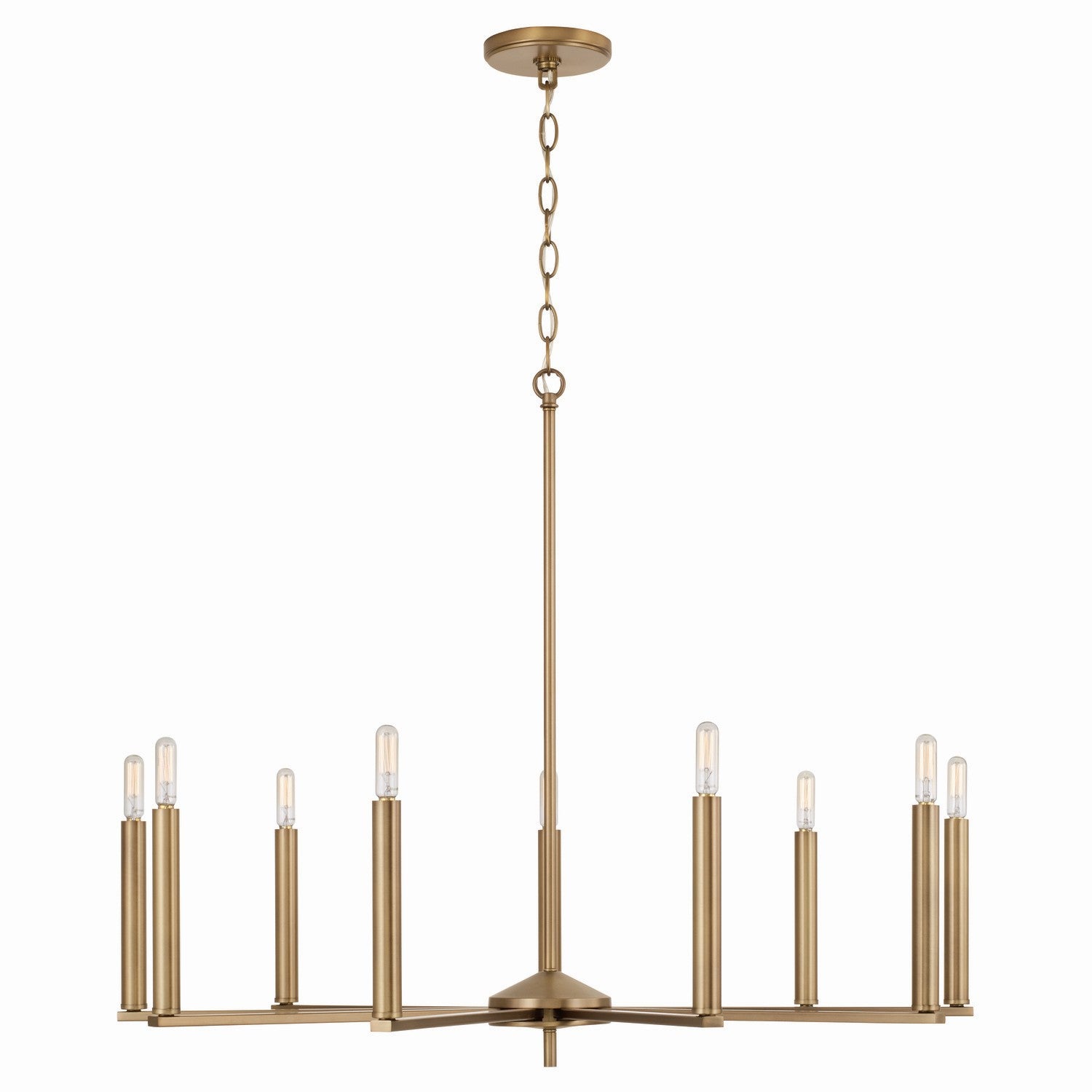 Capital Lighting - 448691AD - Nine Light Chandelier - Portman - Aged Brass