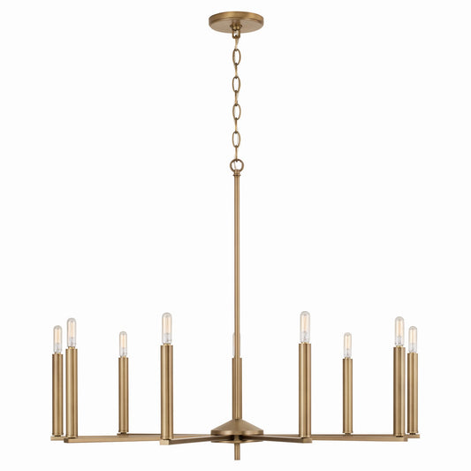 Capital Lighting - 448691AD - Nine Light Chandelier - Portman - Aged Brass