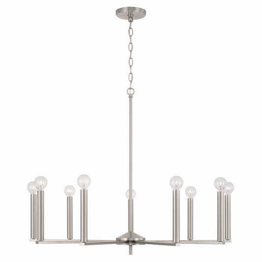 Capital Lighting - 448691BN - Nine Light Chandelier - Portman - Brushed Nickel