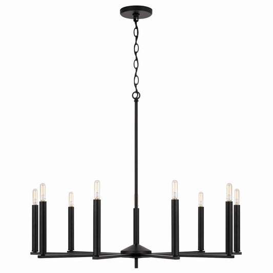 Capital Lighting - 448691MB - Nine Light Chandelier - Portman - Matte Black