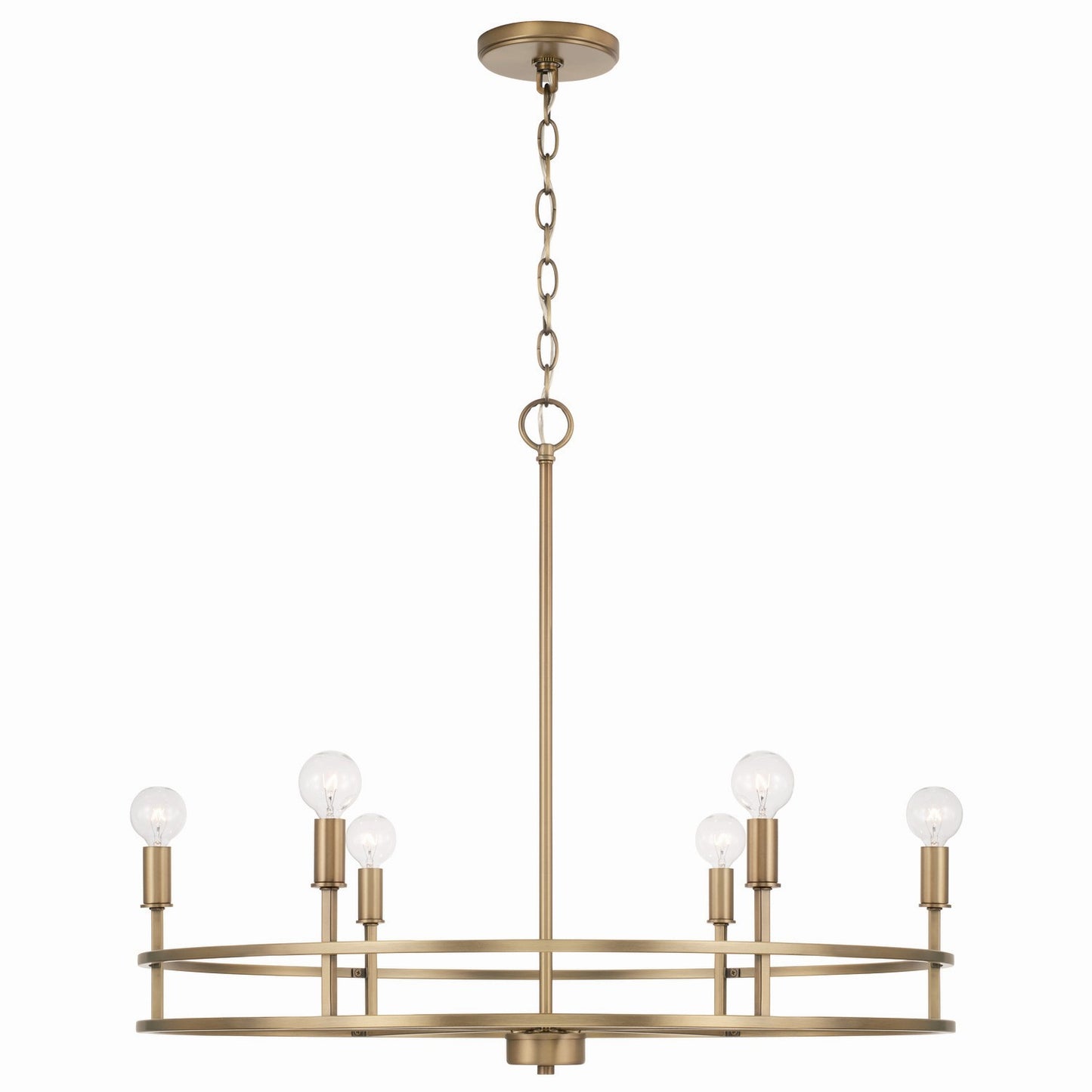 Capital Lighting - 448761AD - Six Light Chandelier - Fuller - Aged Brass