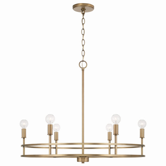 Capital Lighting - 448761AD - Six Light Chandelier - Fuller - Aged Brass