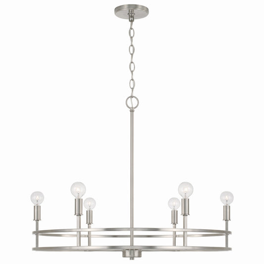 Capital Lighting - 448761BN - Six Light Chandelier - Fuller - Brushed Nickel