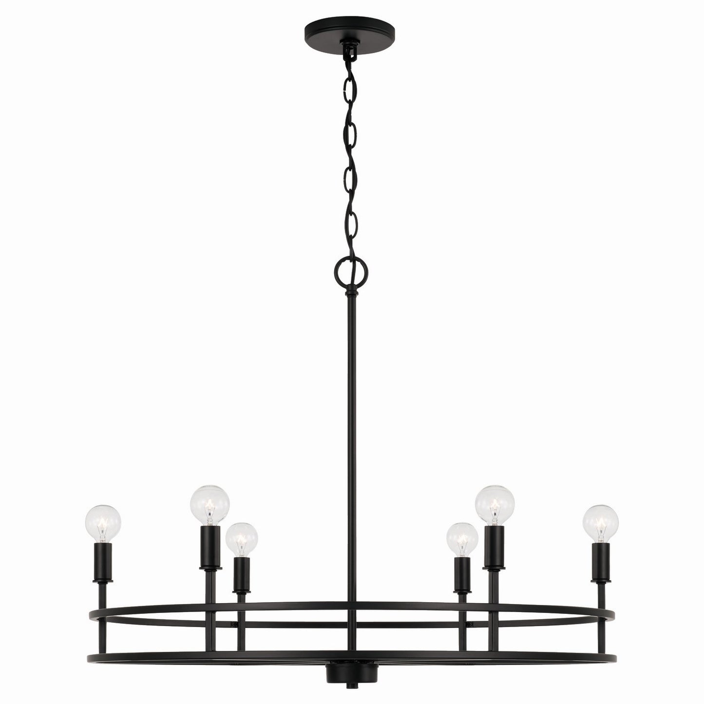 Capital Lighting - 448761MB - Six Light Chandelier - Fuller - Matte Black