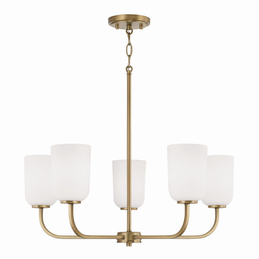 Capital Lighting - 448851AD-542 - Five Light Chandelier - Lawson - Aged Brass