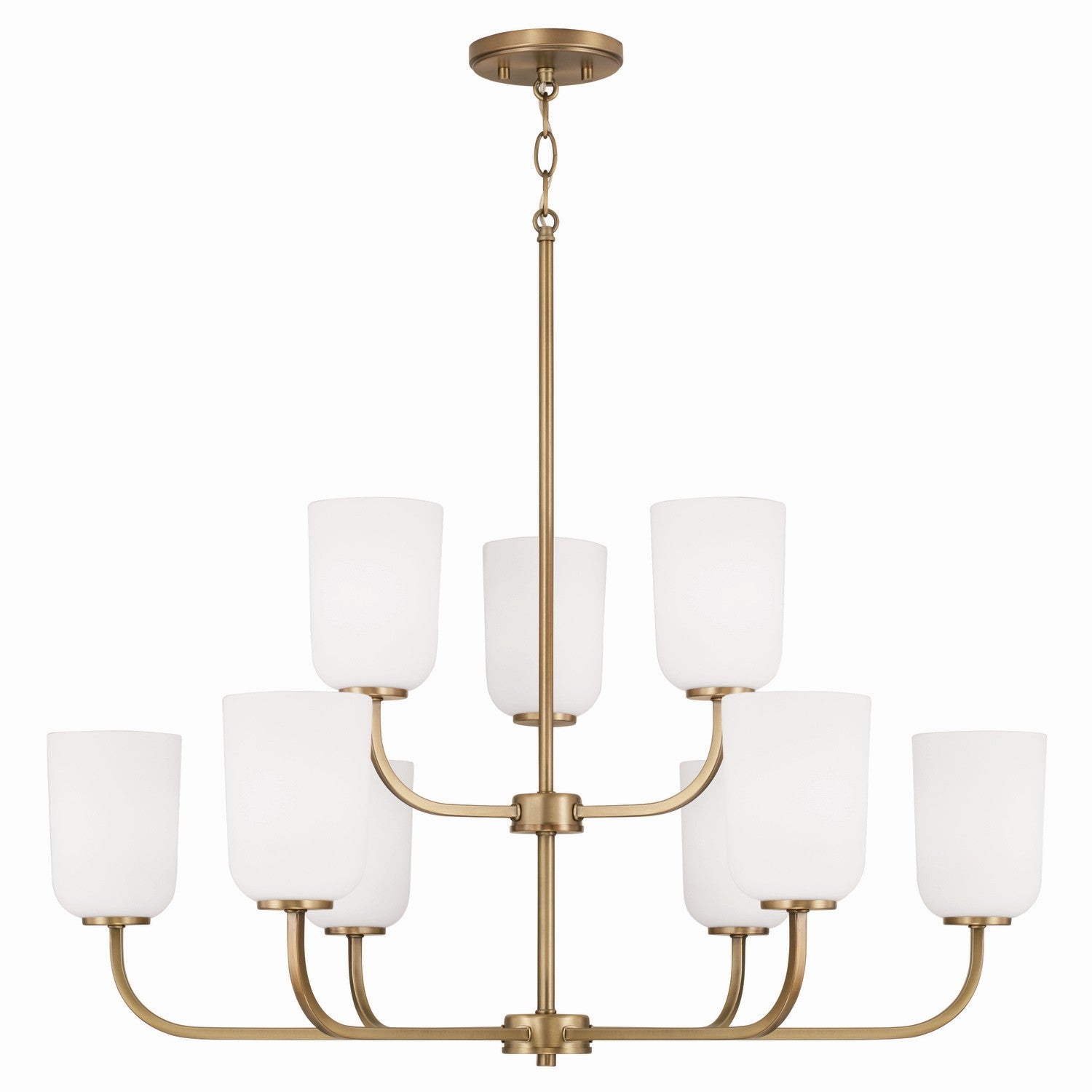 Capital Lighting - 448891AD-542 - Nine Light Chandelier - Lawson - Aged Brass