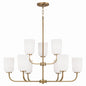 Capital Lighting - 448891AD-542 - Nine Light Chandelier - Lawson - Aged Brass