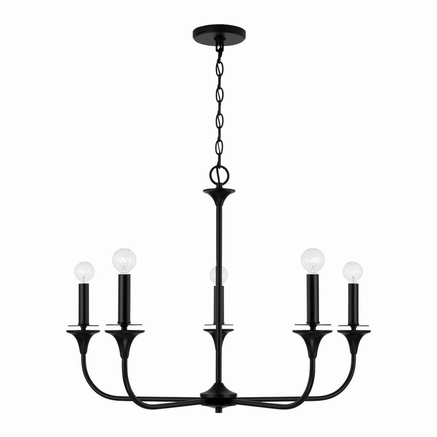 Capital Lighting - 448951MB - Five Light Chandelier - Presley - Matte Black