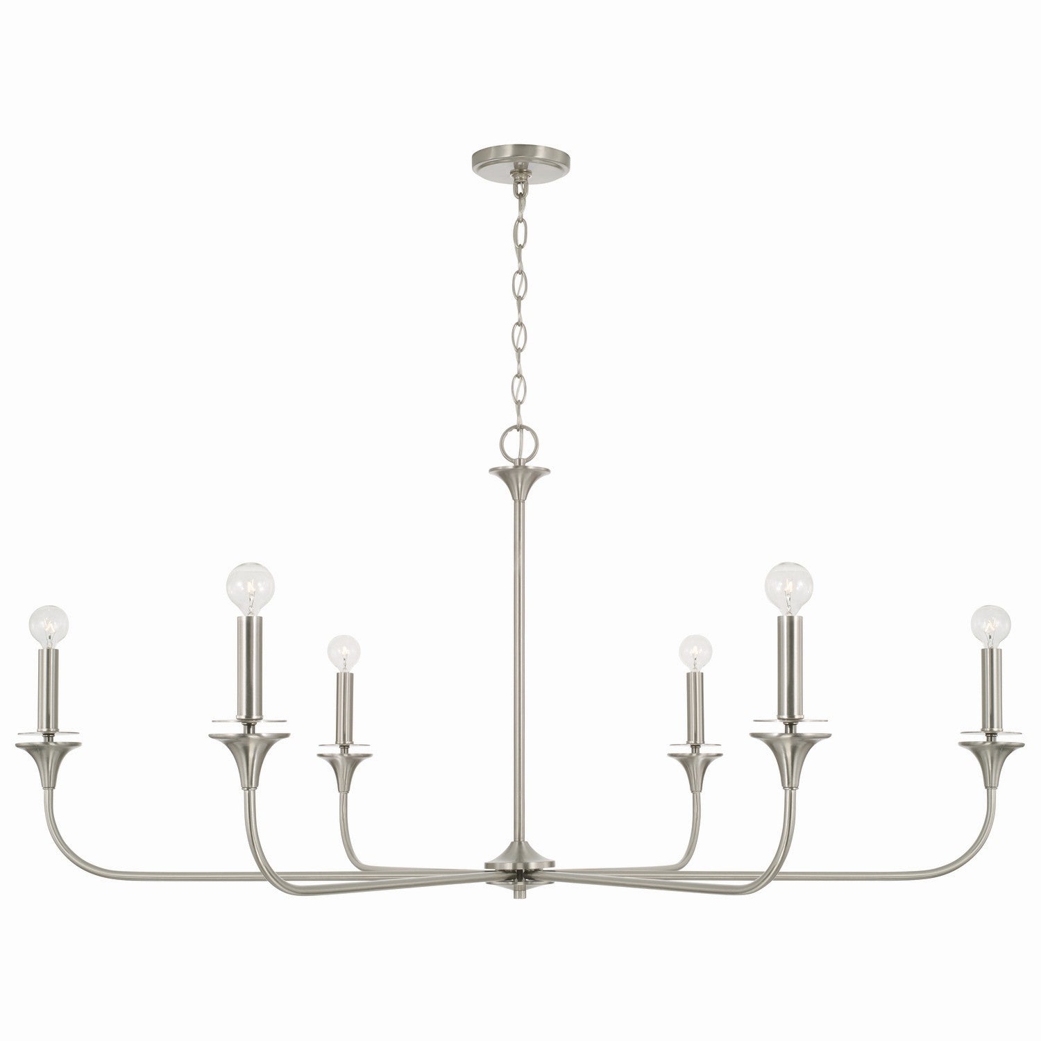 Capital Lighting - 448961BN - Six Light Chandelier - Presley - Brushed Nickel