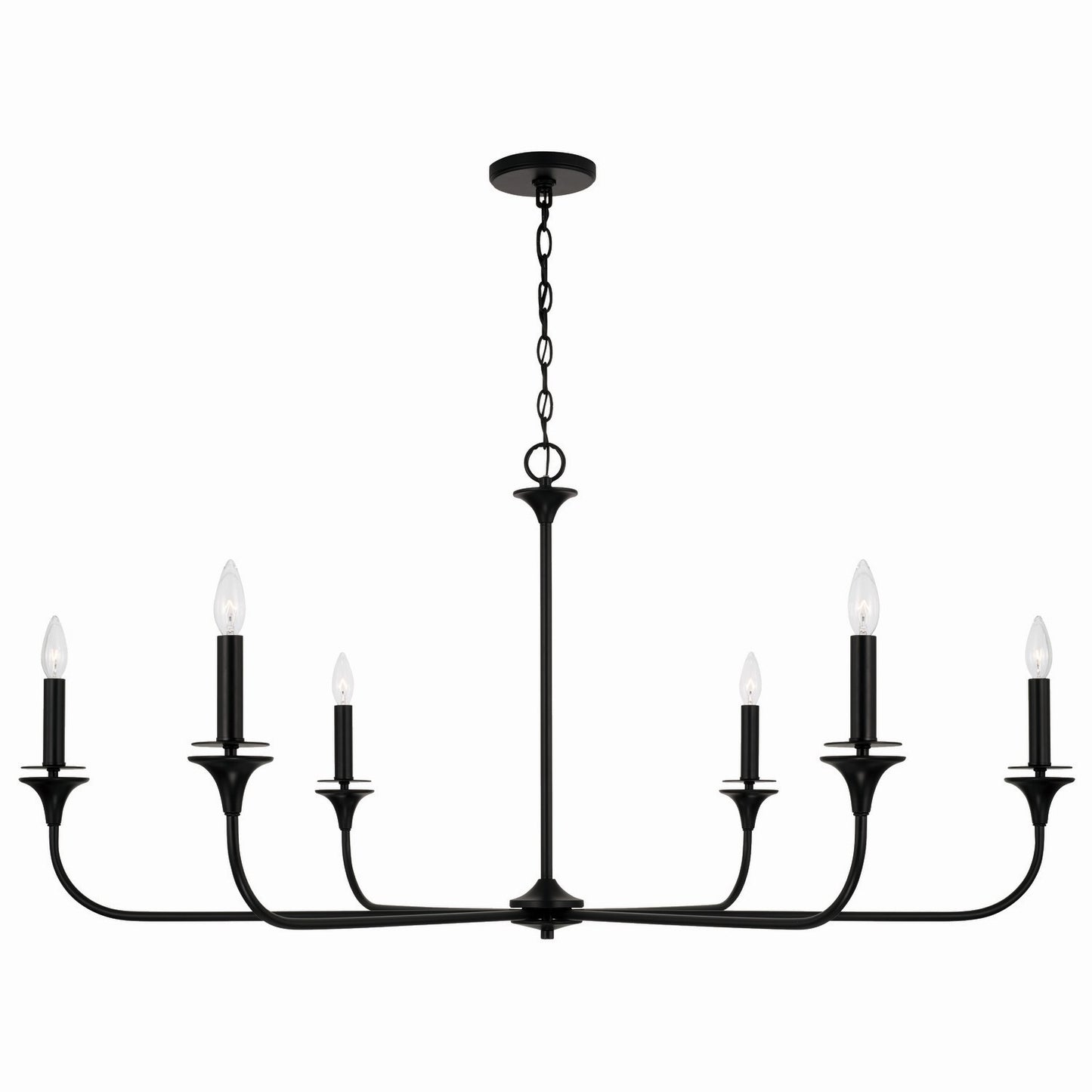 Capital Lighting - 448961MB - Six Light Chandelier - Presley - Matte Black