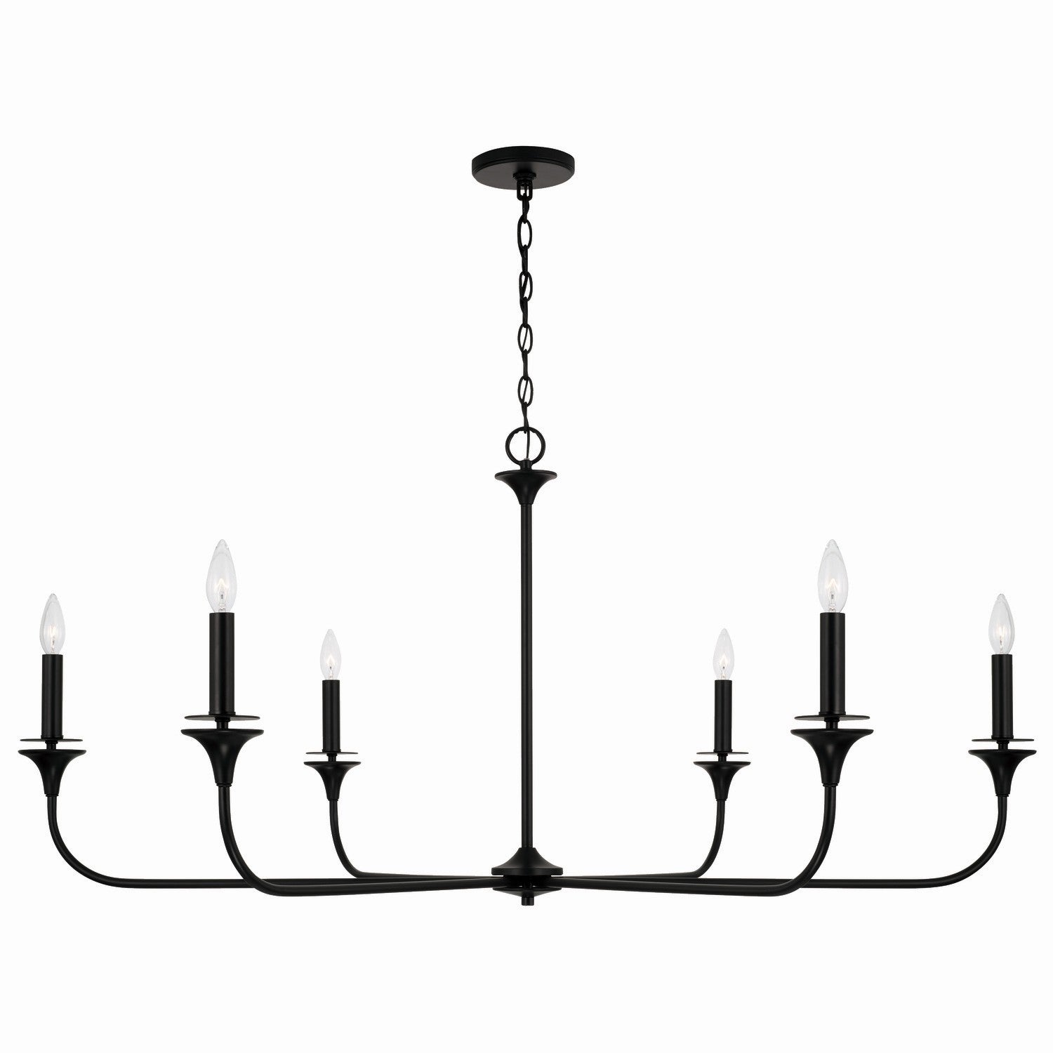 Capital Lighting - 448961MB - Six Light Chandelier - Presley - Matte Black