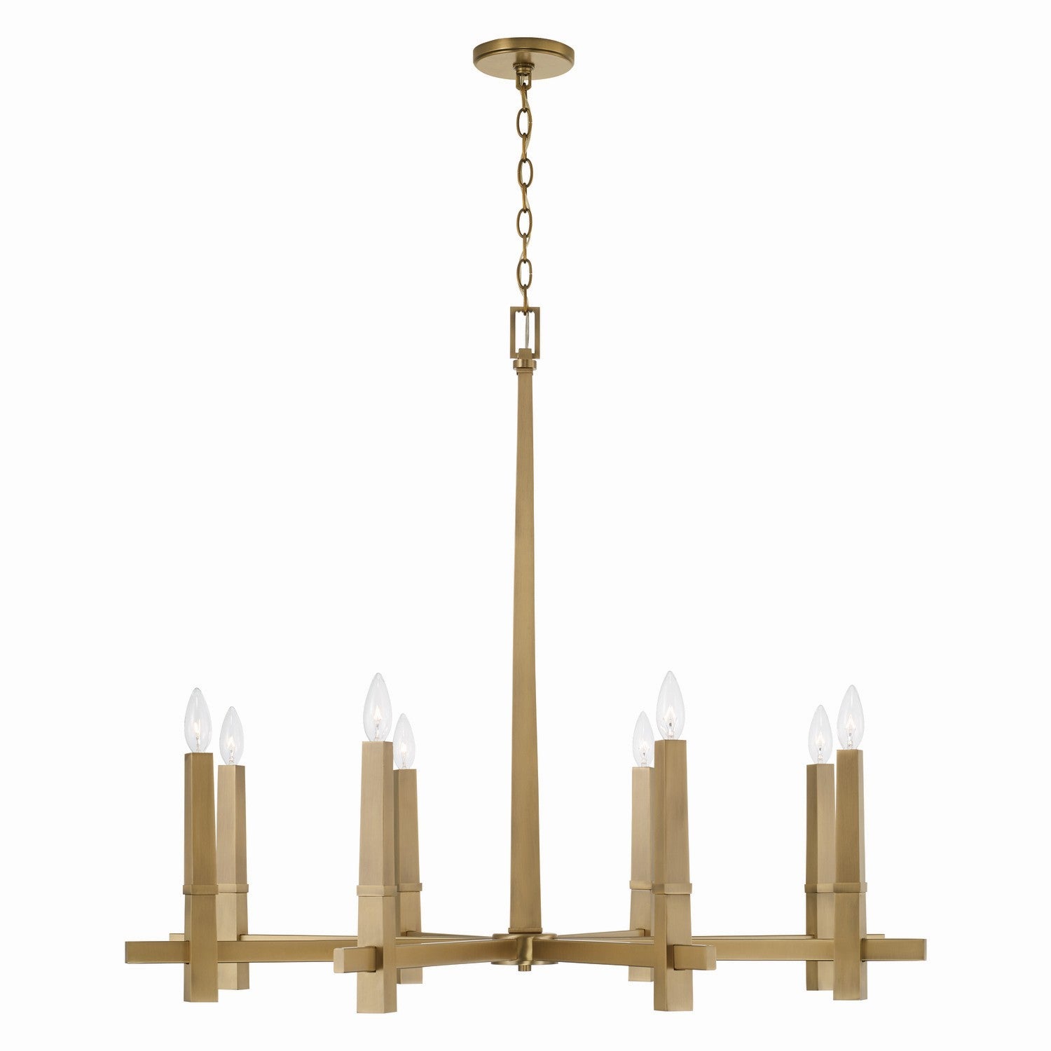 Capital Lighting - 449681AD - Eight Light Chandelier - Blake - Aged Brass