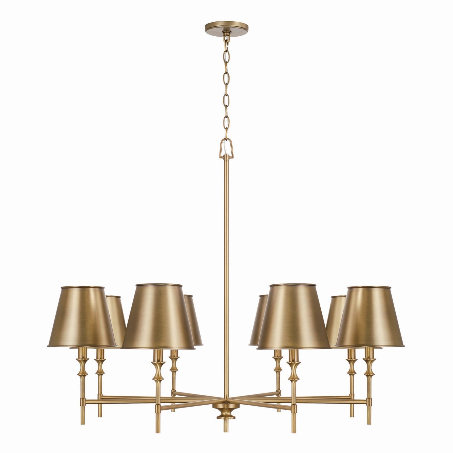 Capital Lighting - 449781AD-707 - Eight Light Chandelier - Whitney - Aged Brass