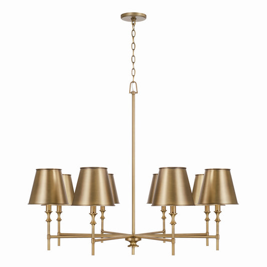 Capital Lighting - 449781AD-707 - Eight Light Chandelier - Whitney - Aged Brass