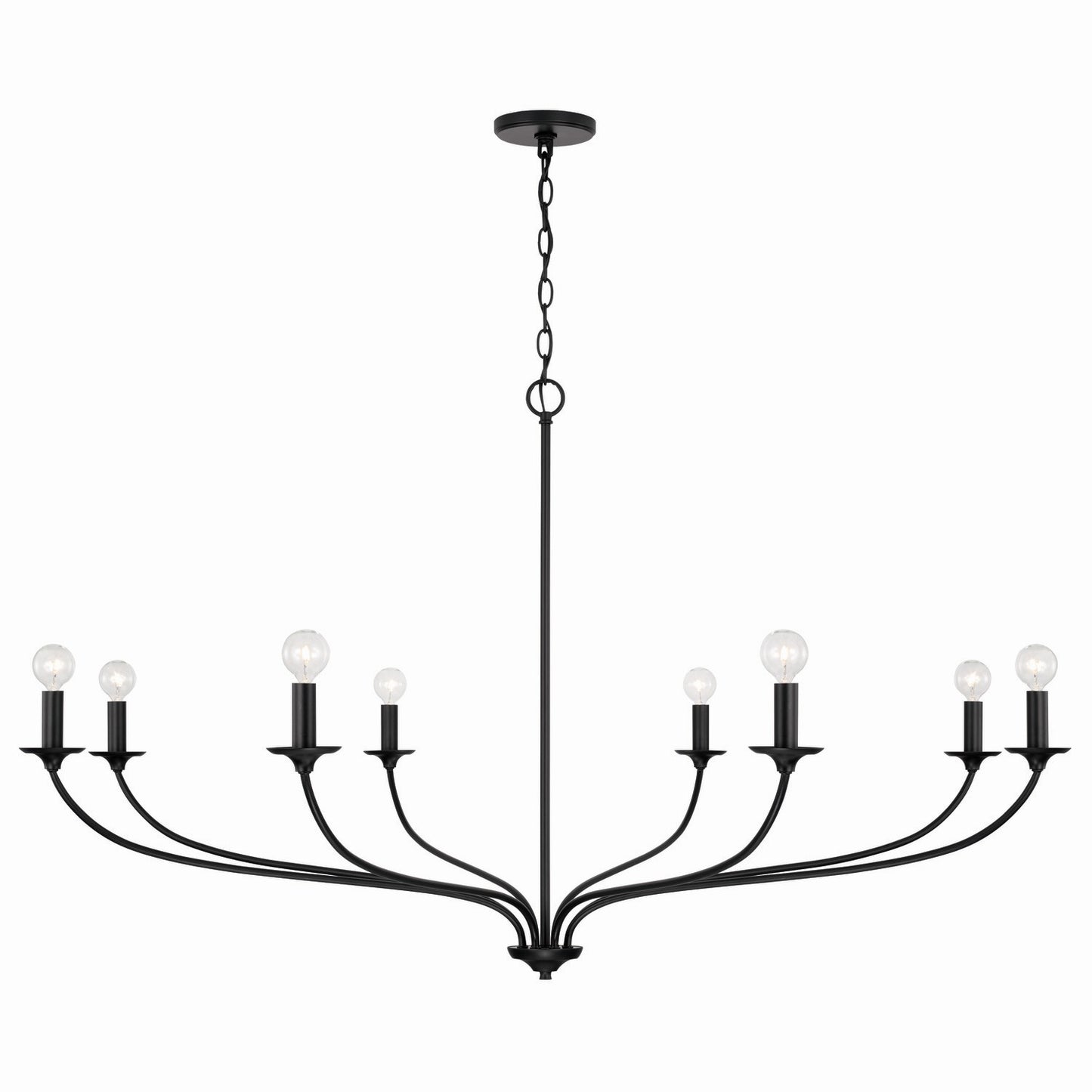 Capital Lighting - 449981MB - Eight Light Chandelier - Dolan - Matte Black