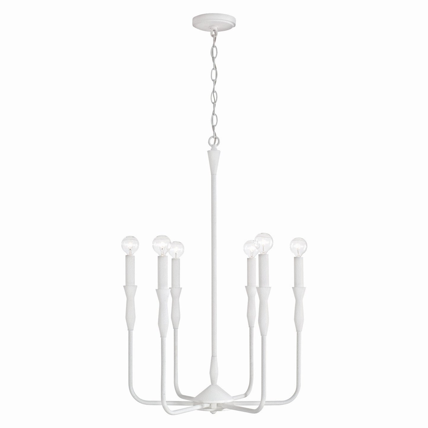 Capital Lighting - 450361XW - Six Light Chandelier - Paloma - Textured White