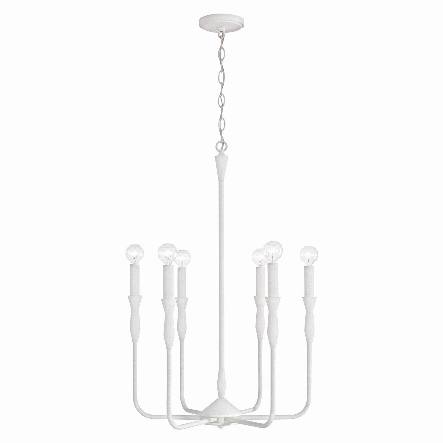 Capital Lighting - 450361XW - Six Light Chandelier - Paloma - Textured White