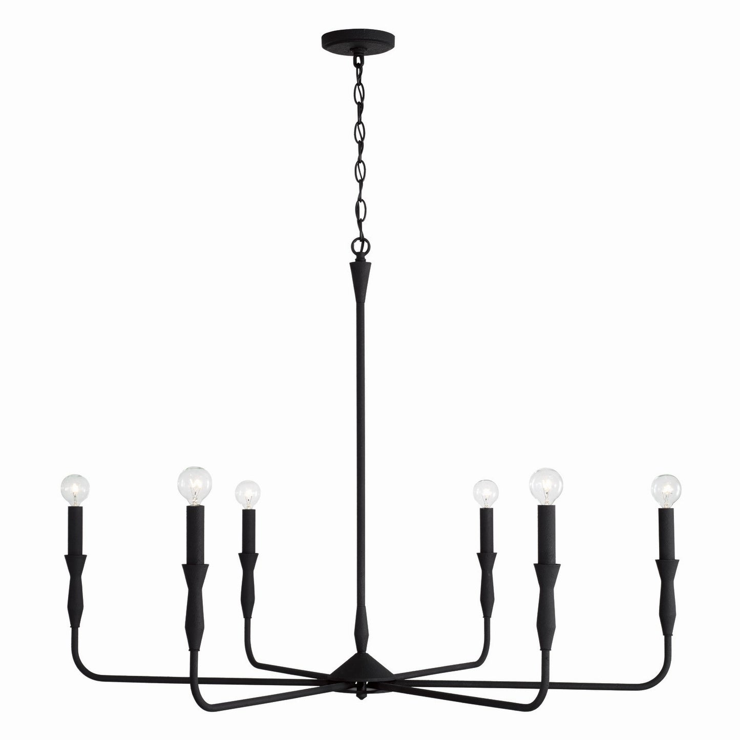 Capital Lighting - 450362XK - Six Light Chandelier - Paloma - Textured Black