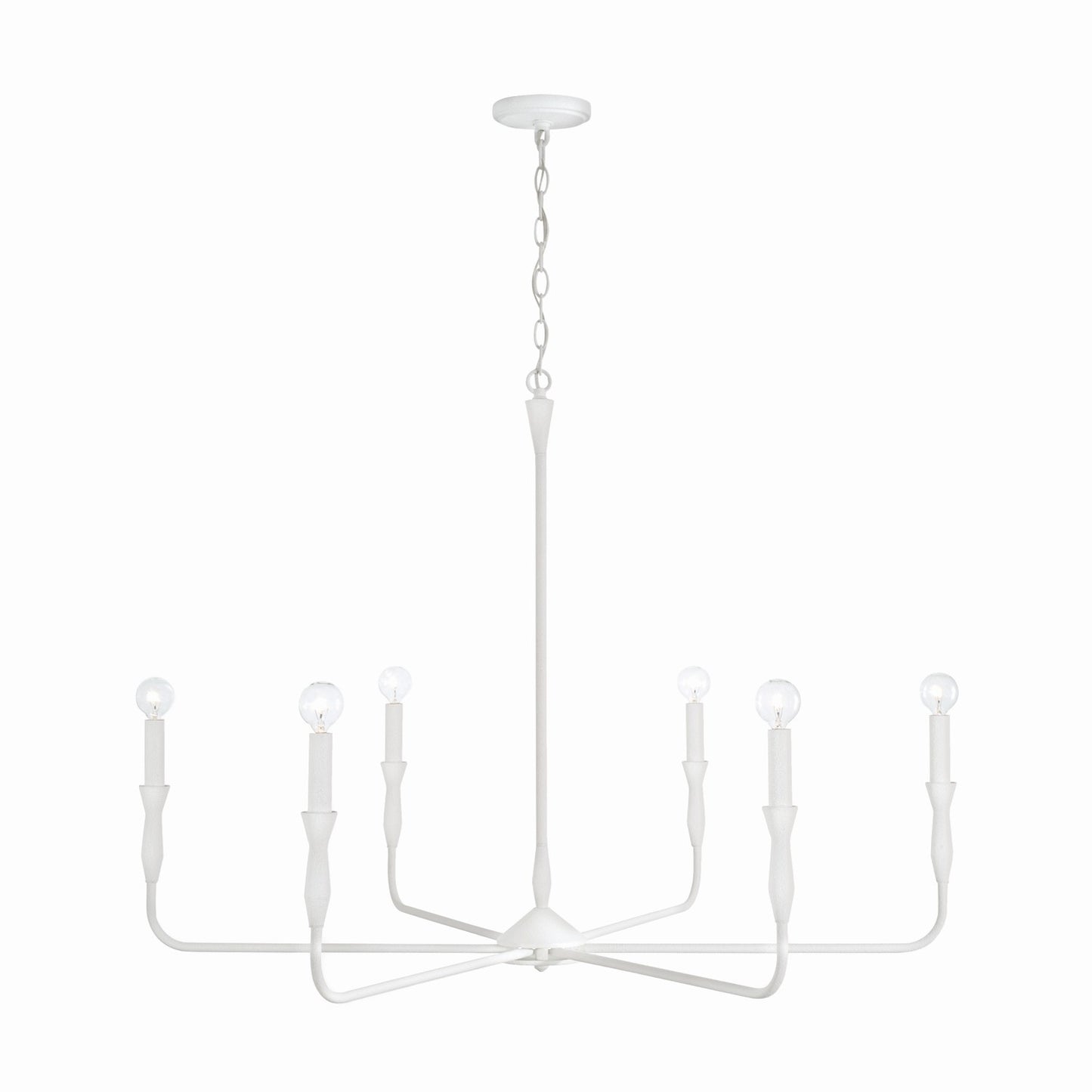 Capital Lighting - 450362XW - Six Light Chandelier - Paloma - Textured White