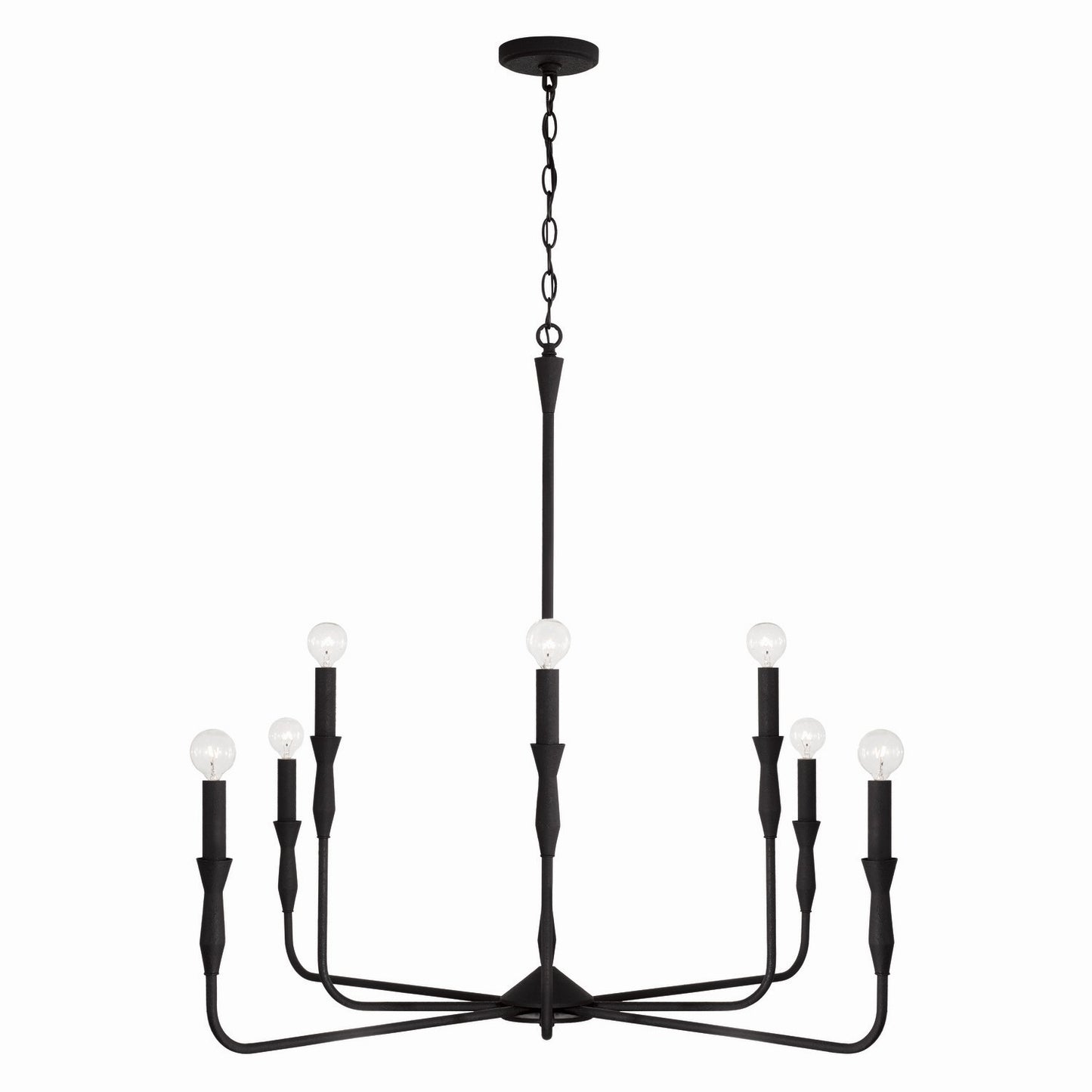 Capital Lighting - 450381XK - Eight Light Chandelier - Paloma - Textured Black