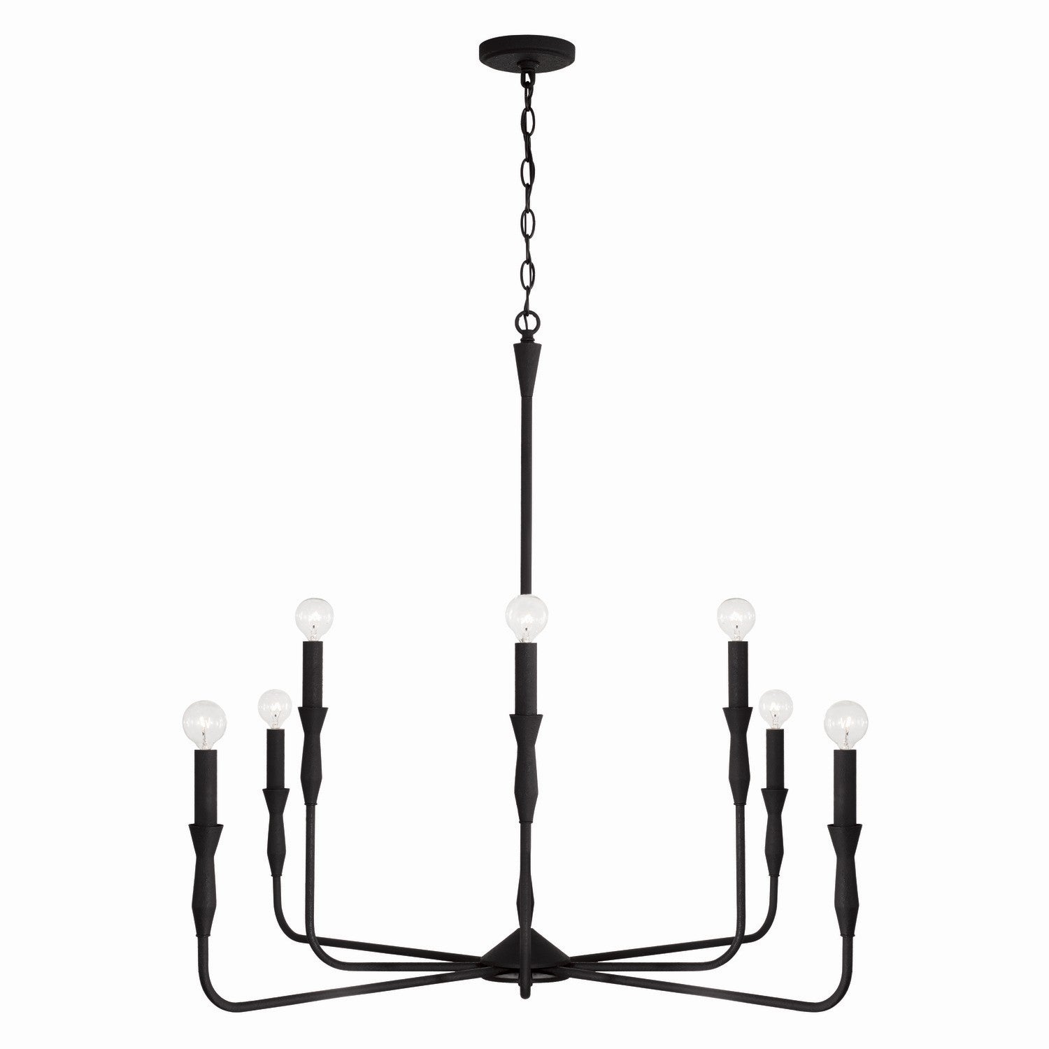 Capital Lighting - 450381XK - Eight Light Chandelier - Paloma - Textured Black