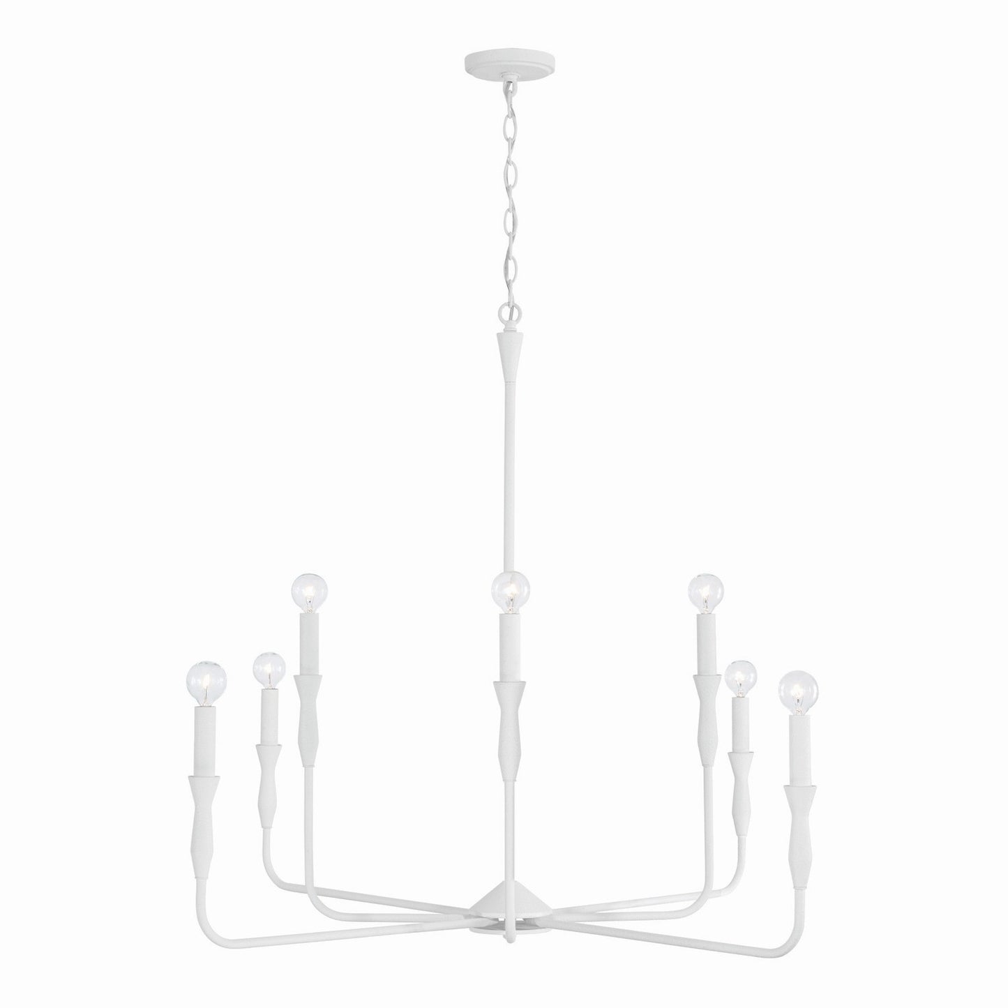 Capital Lighting - 450381XW - Eight Light Chandelier - Paloma - Textured White