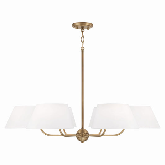 Capital Lighting - 450461AD - Six Light Chandelier - Welsley - Aged Brass