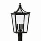 Capital Lighting - 947943BK - Four Light Outdoor Post Lantern - Adair - Black