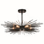 Vaxcel - C0256 - Six Light Semi-Flush Mount - Nikko - Matte Black