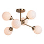 Vaxcel - C0267 - Six Light Semi-Flush Mount - Orbit - Muted Brass