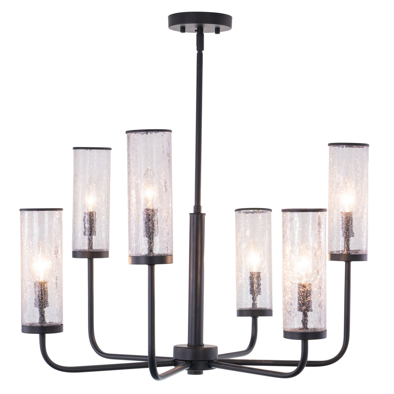 Vaxcel - H0266 - Six Light Chandelier - Glencoe - Matte Black